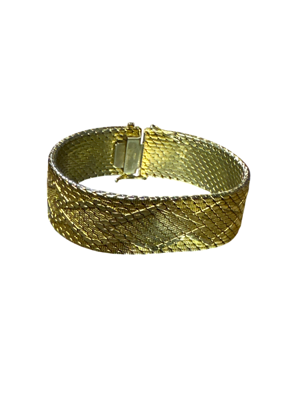 mesh men’s bracelet 14k gold plated