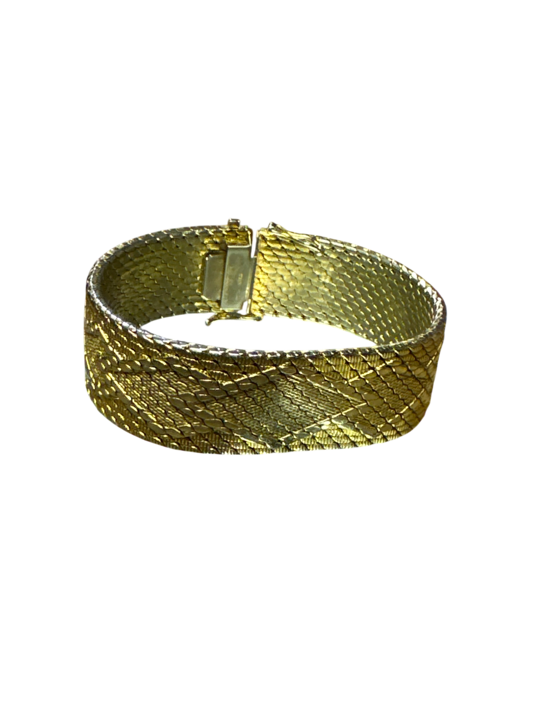 mesh men’s bracelet 14k gold plated