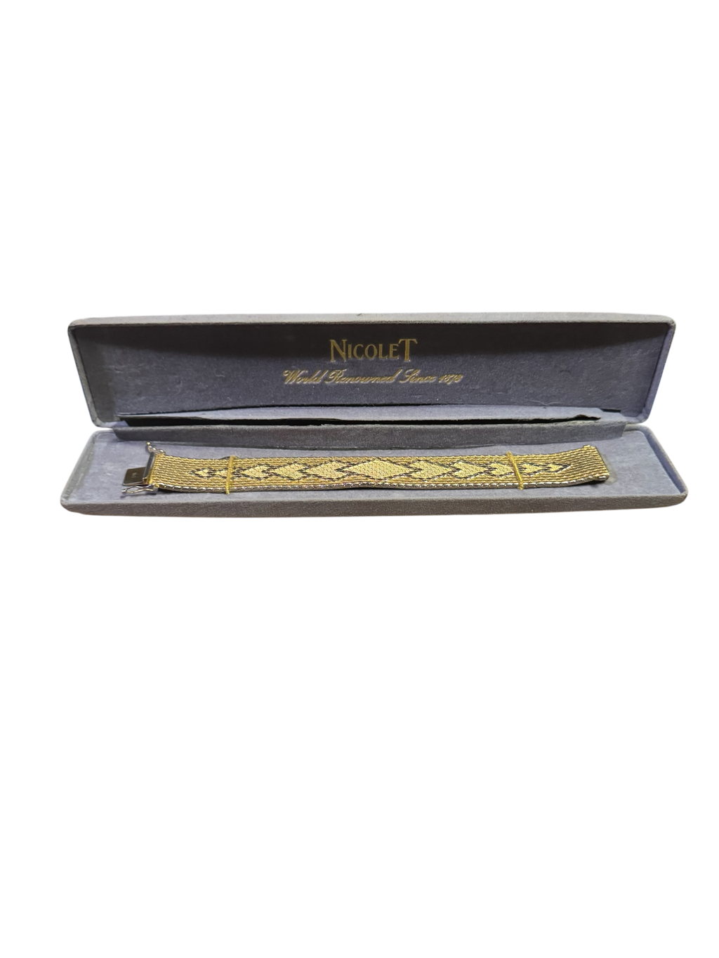 mesh men’s bracelet 14k gold plated